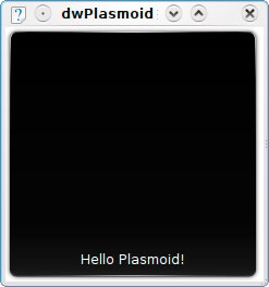 背景和图标删除后的 Plasmoid 的屏幕截图